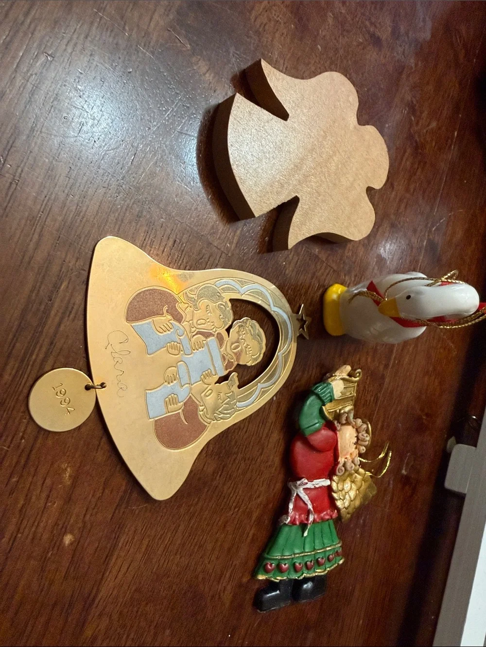 Gold Nativity Bell Ornament - Unbranded set of 4